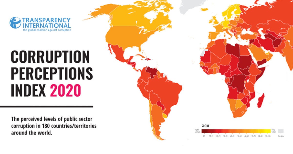 Corruption Perception Index 2020 India Ranks 86th UPSC Notes